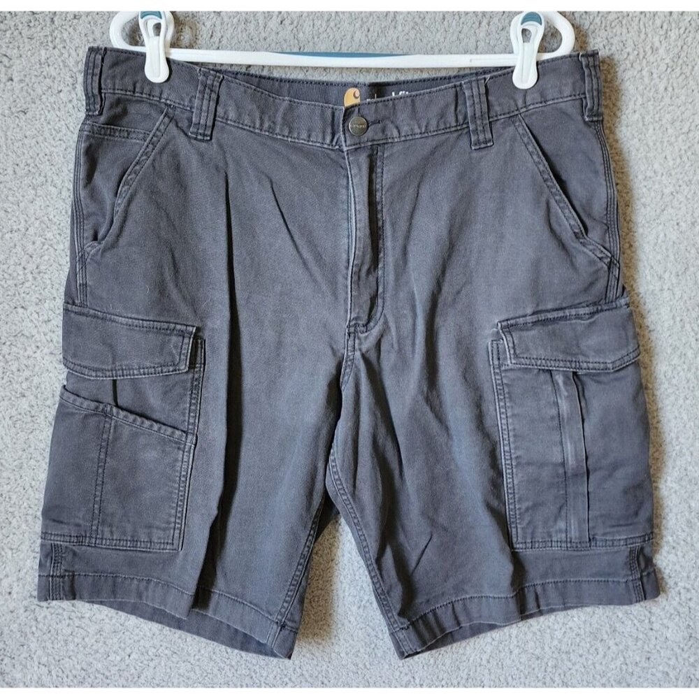 Carhartt Relaxed Fit Gray Casual Grunge Workwear Cargo Shorts Size 38 103542